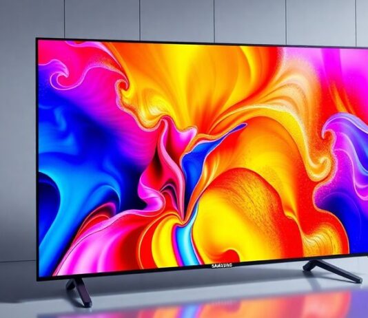 Samsung's new display technology with vibrant colors and sharp images.