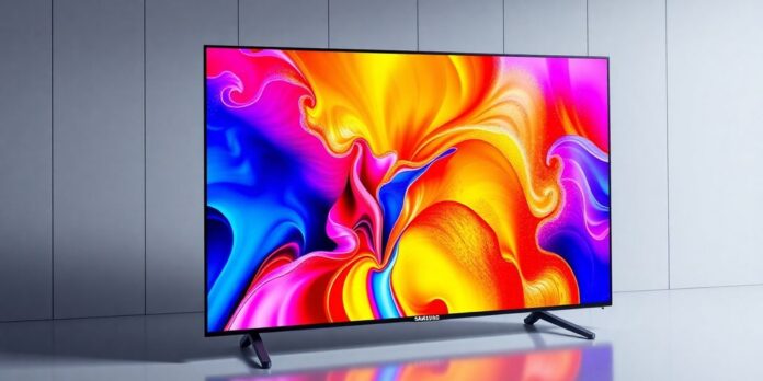 Samsung's new display technology with vibrant colors and sharp images.