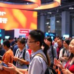 Attendees explore AI technology at Lenovo Tech World 2024.